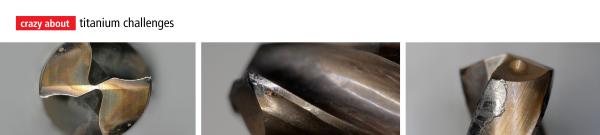 Work hardening and built-up edge in titanium drilling